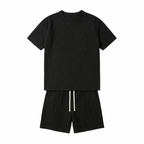 Men's Breathable Textured 2-Piece Summer Set