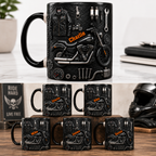 Personalized Biker Mug 3D Effect – Custom Name Motorcycle Gift for Riders & Motorcycle Lovers