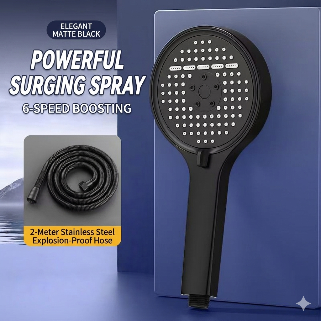 ✅ 30-Day Satisfaction Guarantee🚿High-Pressure Adjustable Rainfall Shower Head