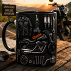 Personalized Biker Mug 3D Effect – Custom Name Motorcycle Gift for Riders & Motorcycle Lovers