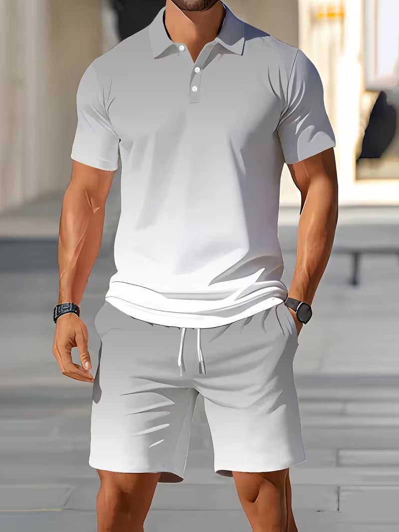 🔥Men's Casual Polo Shorts Set