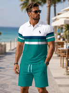 🔥Men's Casual Polo Shorts Set